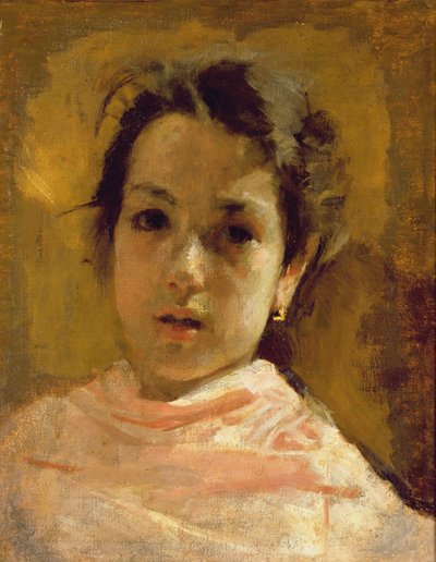 Ritratto di una giovane ragazza da Antonio Mancini